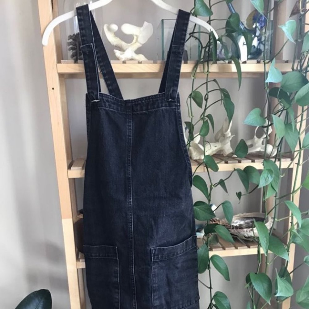Black Denim Pinafore